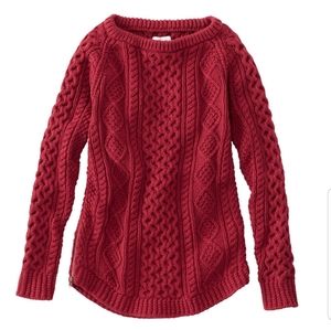 LL Bean Signature Cotton Fisherman Tunic Sweater